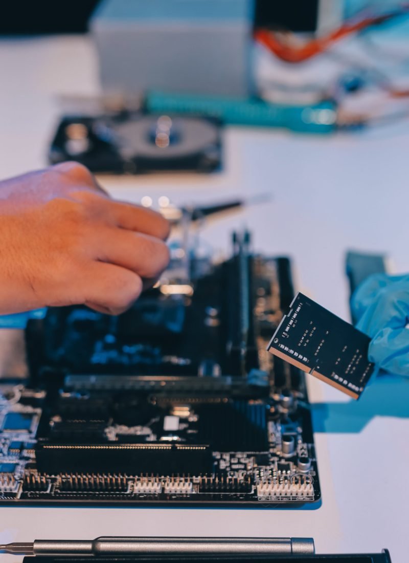 Electronics technician, electronic engineering electronic repair, electronics measuring and testing, repair and maintenance concepts.